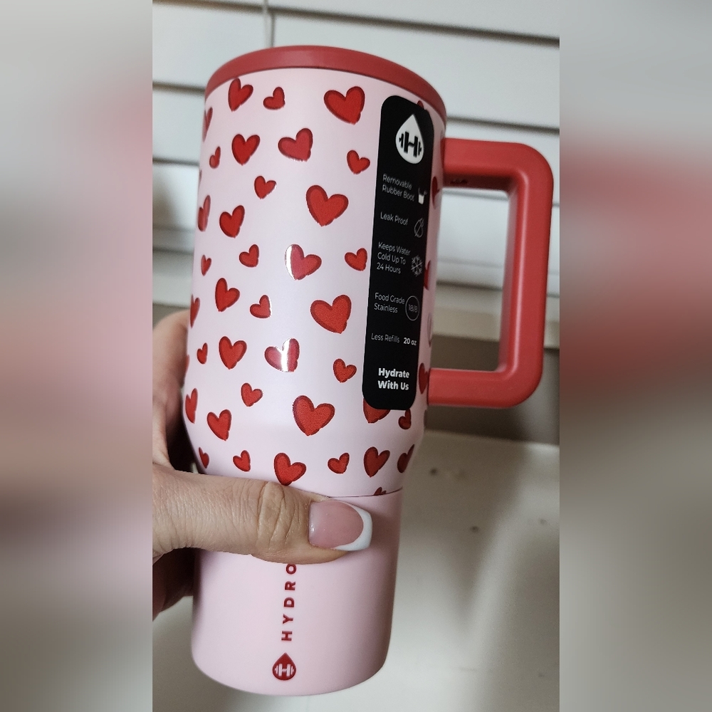 HydroJug Pink and Red Dining Water Bottle